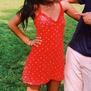 Red Floral Summer Dress